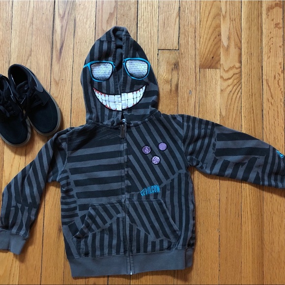 volcom full zip hoodies with faces